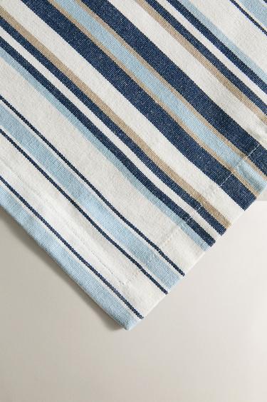 TABLECLOTH WITH IRREGULAR STRIPES - Blue by Zara - Image 2