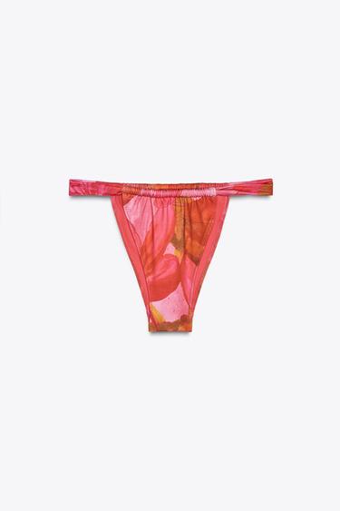 BEDRUCKTE BIKINIHOSE IM VORHANG-STIL - Rosa von Zara