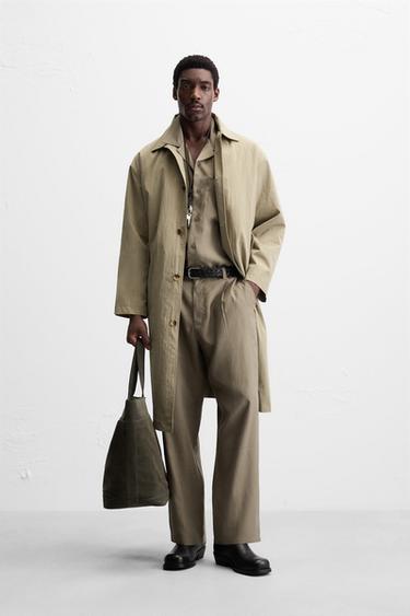 LYOCELL BLEND TROUSERS - Khaki by Zara - Image 0