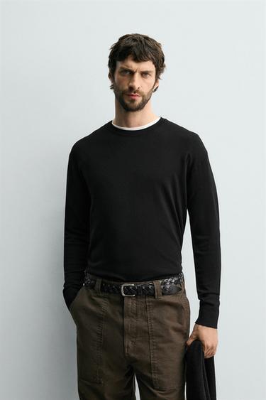 SUÉTER COM ESTRUTURA SOFT - Preto da Zara