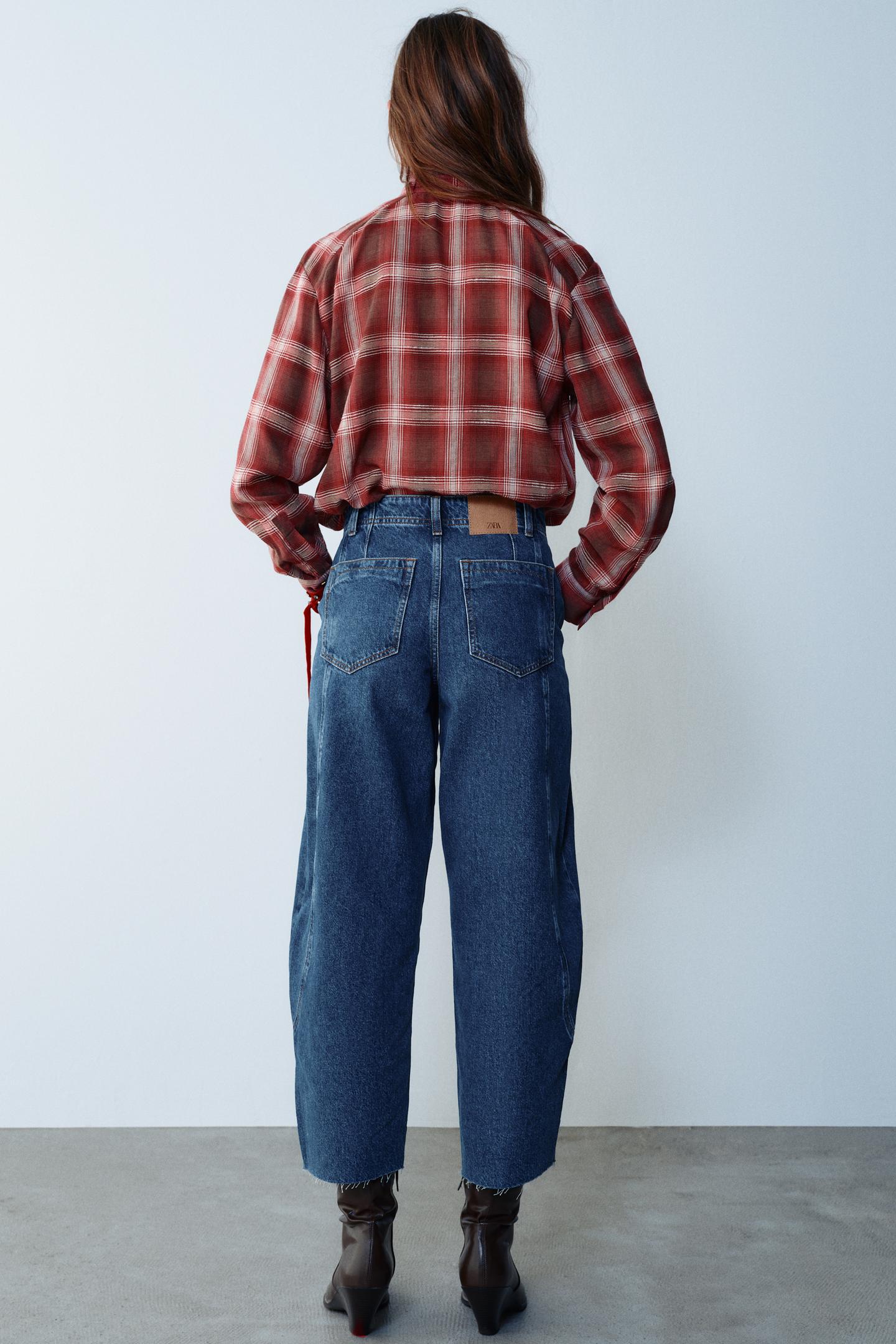 Женская блузка Zara Checked Bow, цвет: Разноцветный — фото 5