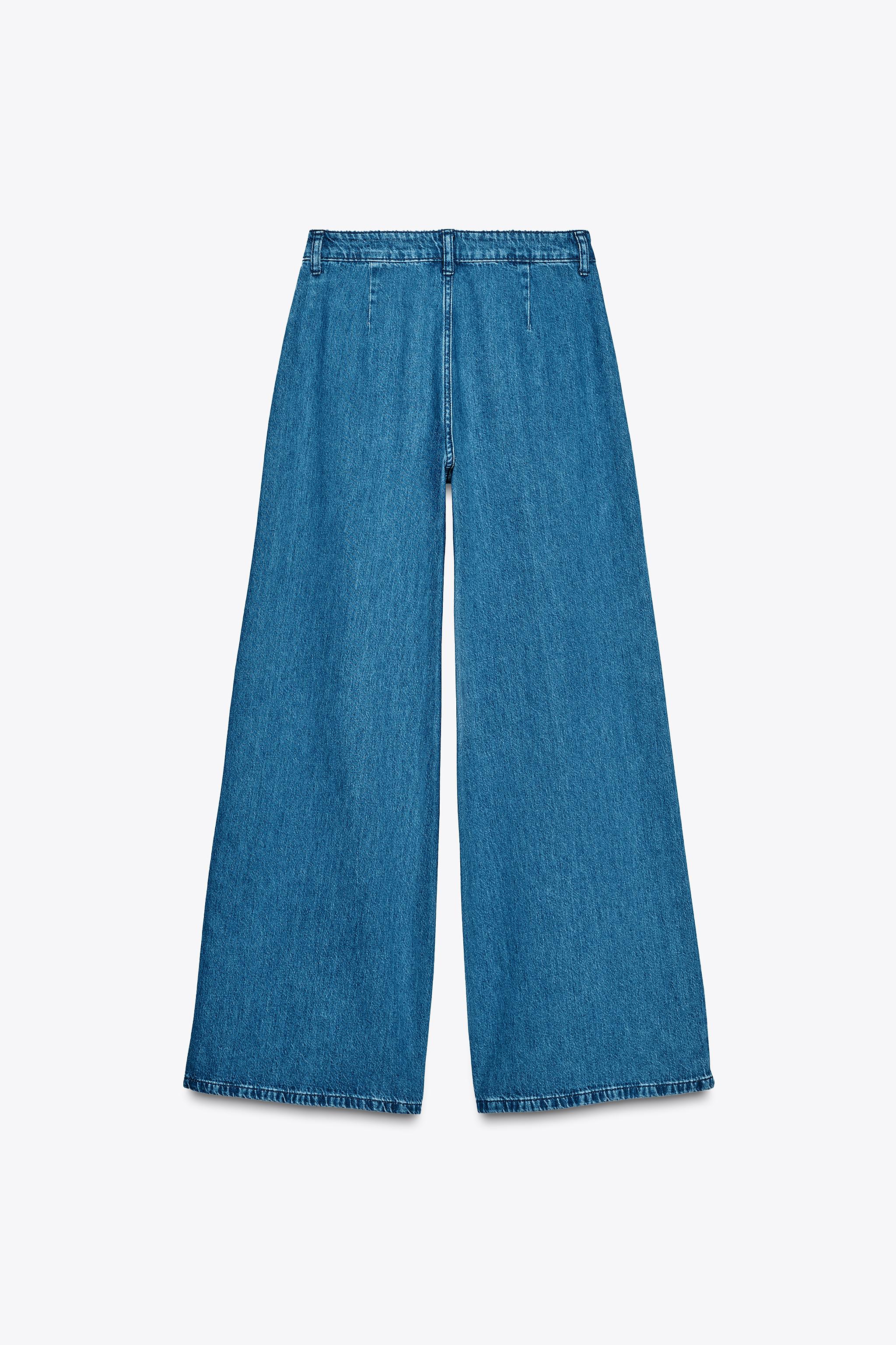 よーてんM Z1975 DENIM STRAPPY TOP - Mid-blue | ZARA United States