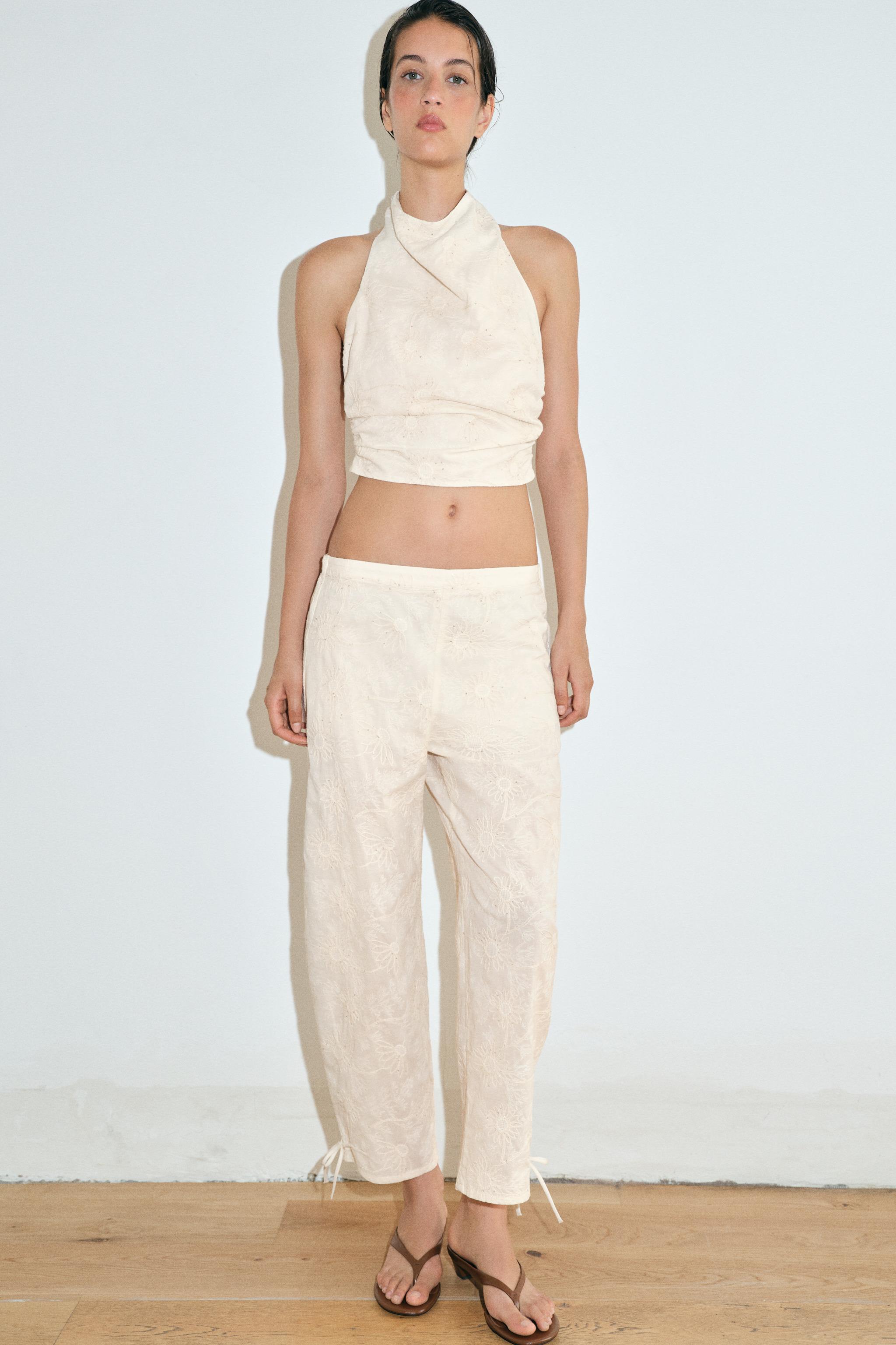 SEQUIN EMBROIDERED BLOOMER PANTS