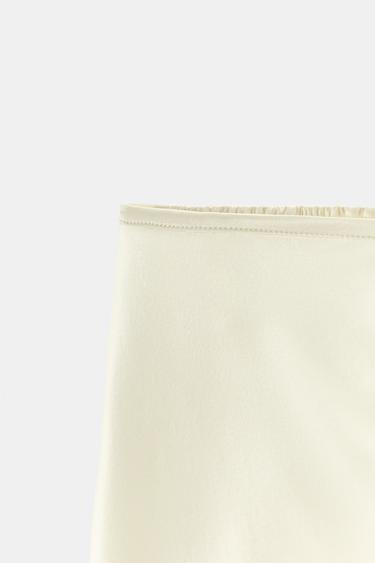 LACE TRIM SILK SHORTS - Ecru by Zara - Image 7