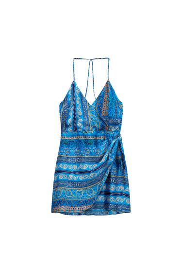 SCARF PRINT MINI DRESS