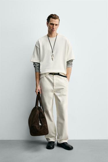 SUDADERA COMPACTA ESTRUCTURA - Blanco de Zara