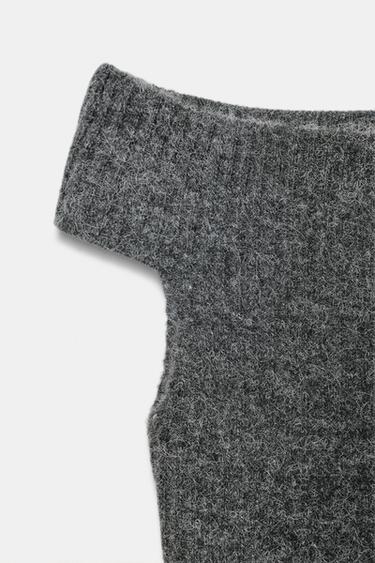 TOP EN MAILLE CÔTELÉE - Gris anthracite de Zara - Image 7