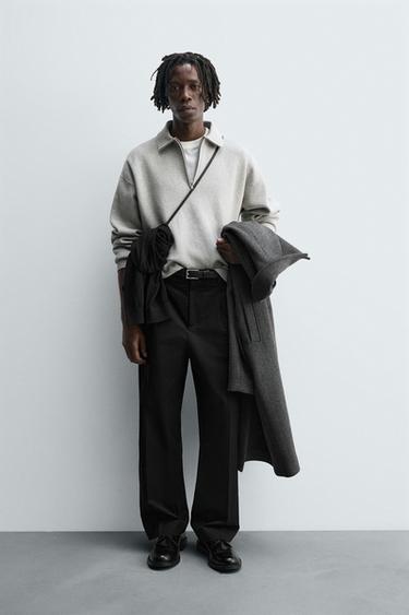 POLO PUNTO CUELLO CREMALLERA - Gris vigoré de Zara - Imagen 0