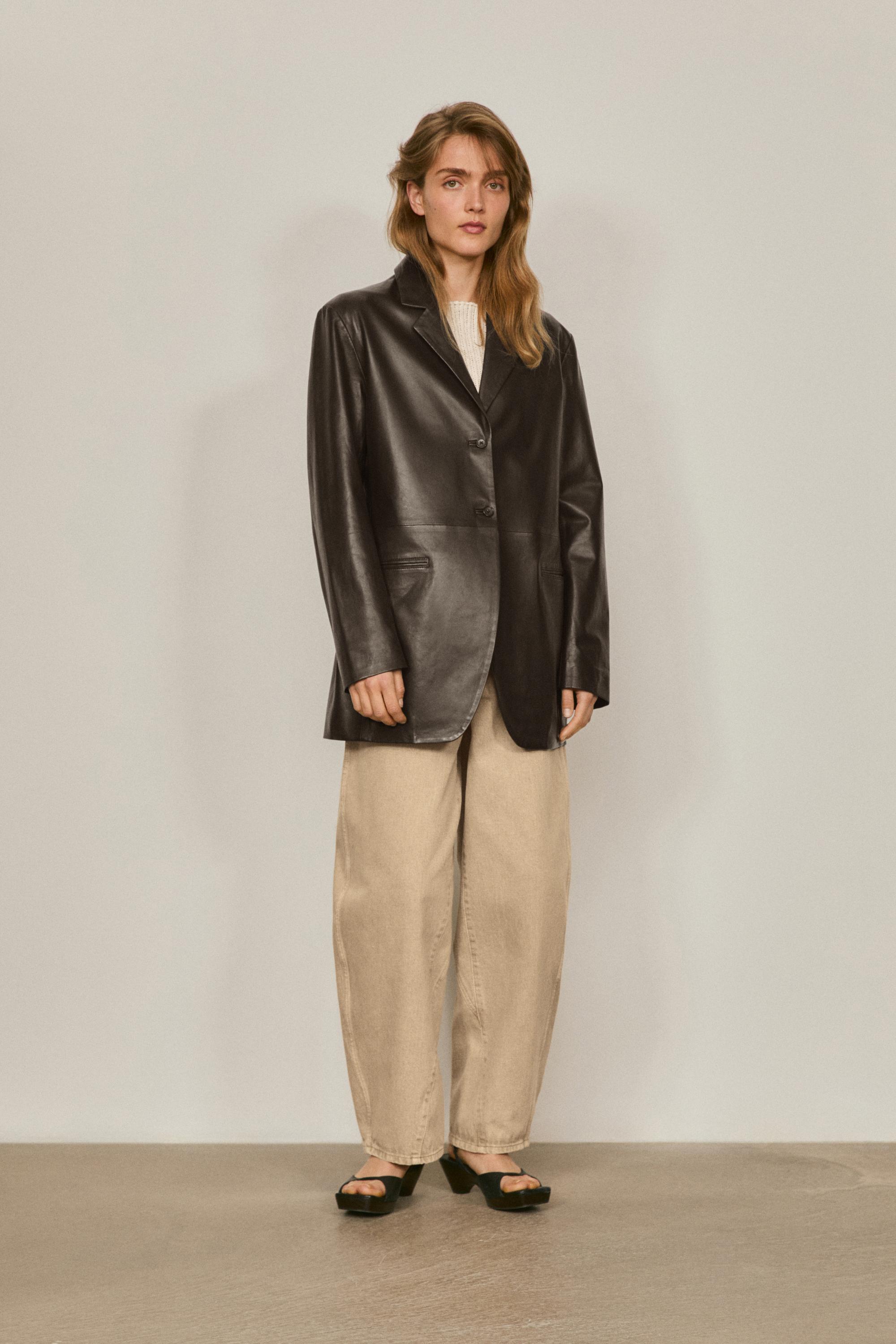 100% nappa leather blazer with pocket details - LIMITED EDITION