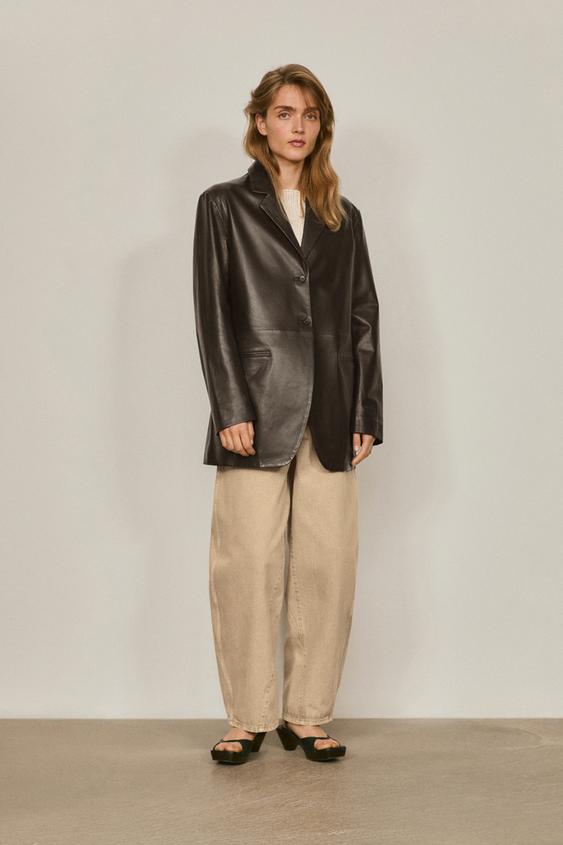 100% nappa leather blazer with pocket details - LIMITED EDITION from Zara - $790