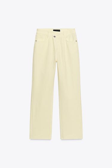 JEANS Z.09 STRAIGHT ANKLE HIGH-WAIST CROSSOVER WAIST - Yellow by Zara - Image 7