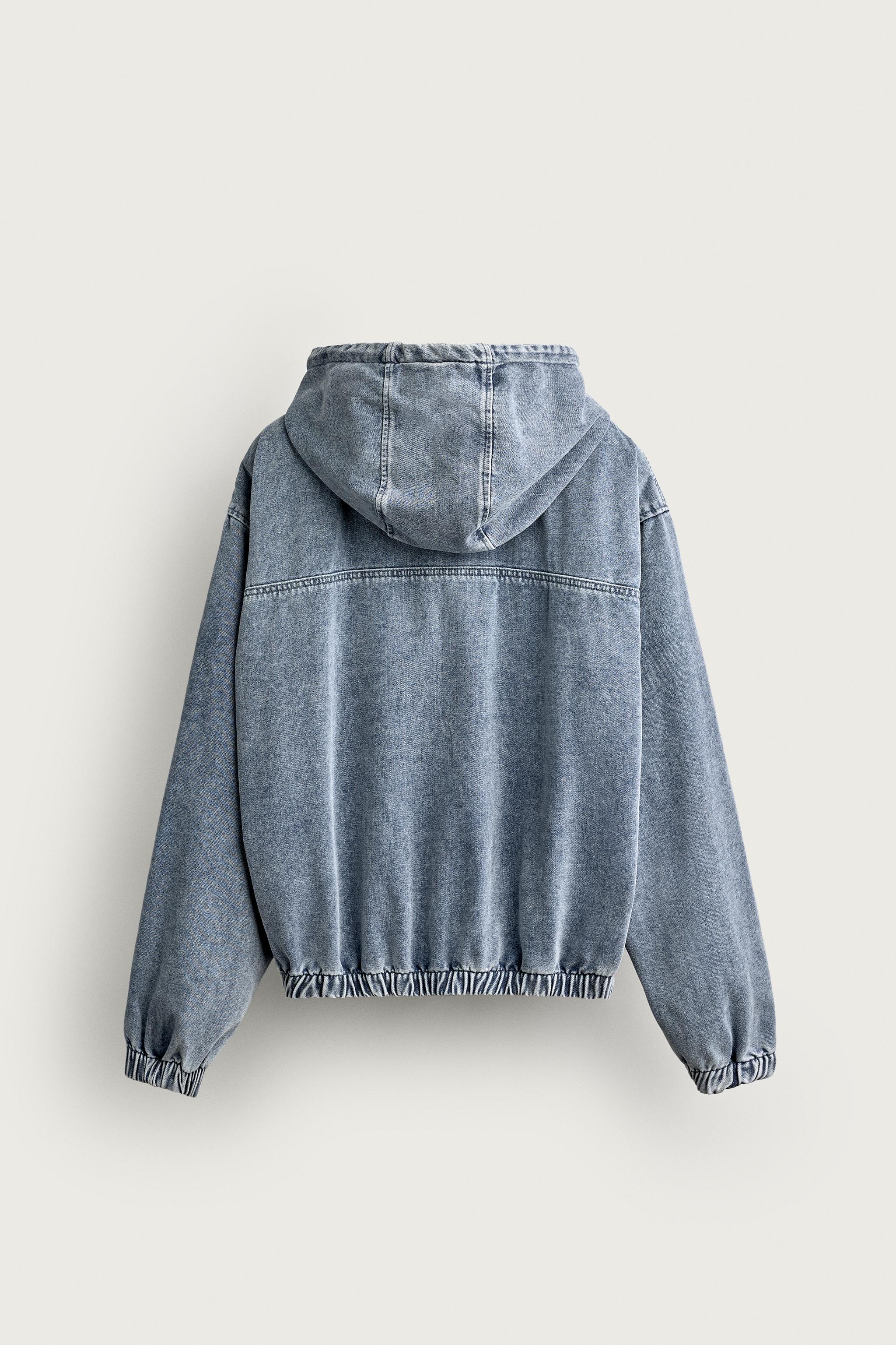 PLUSH DENIM HOODIE JACKET
