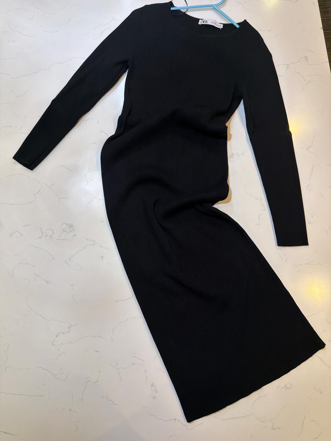 LONG RIBBED DRESS - Image 2