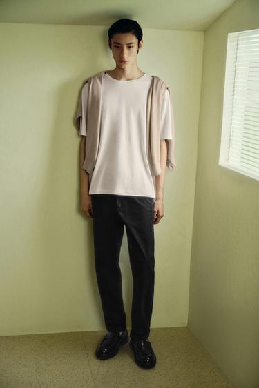 SLIM FIT CHINO TROUSERS - Black by Zara