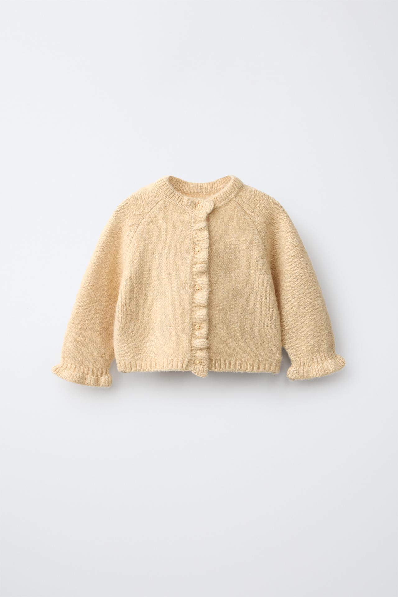 RUFFLE CARDIGAN — Vanilla