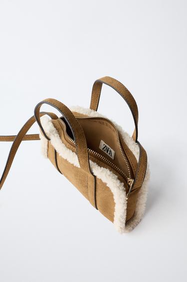 SAC BANDOULIÈRE EN PEAU DE MOUTON - Marron de Zara - Image 3