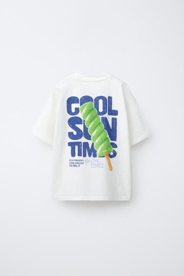 ICE CREAM PRINT T-SHIRT - White by Zara - Image 1