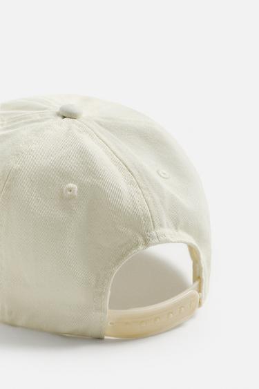 CONTRAST EMBROIDERY CAP - Ecru by Zara - Image 6