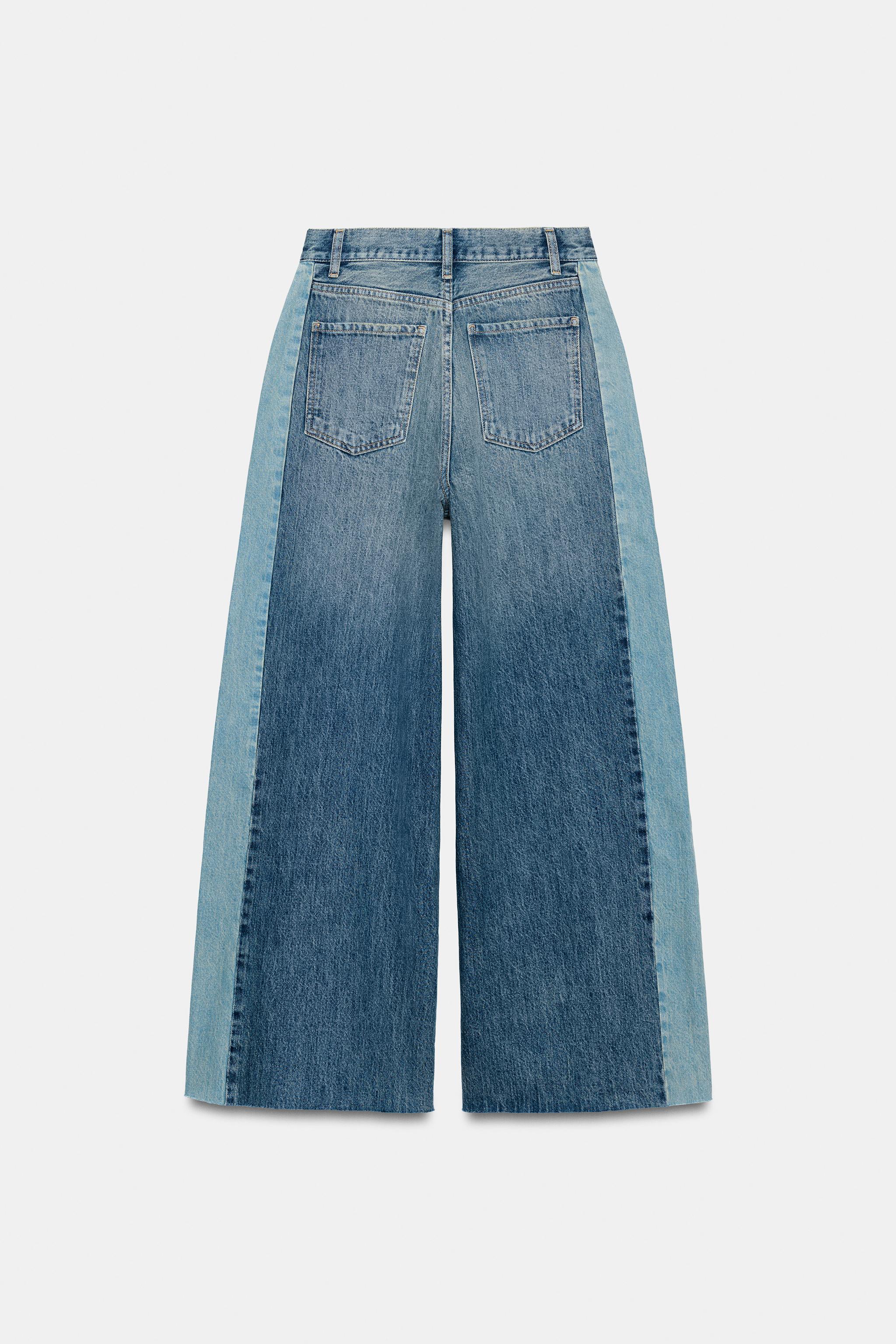 JEAN ZW COLLECTION WIDE LEG TAILLE MOYENNE PATCHWORK