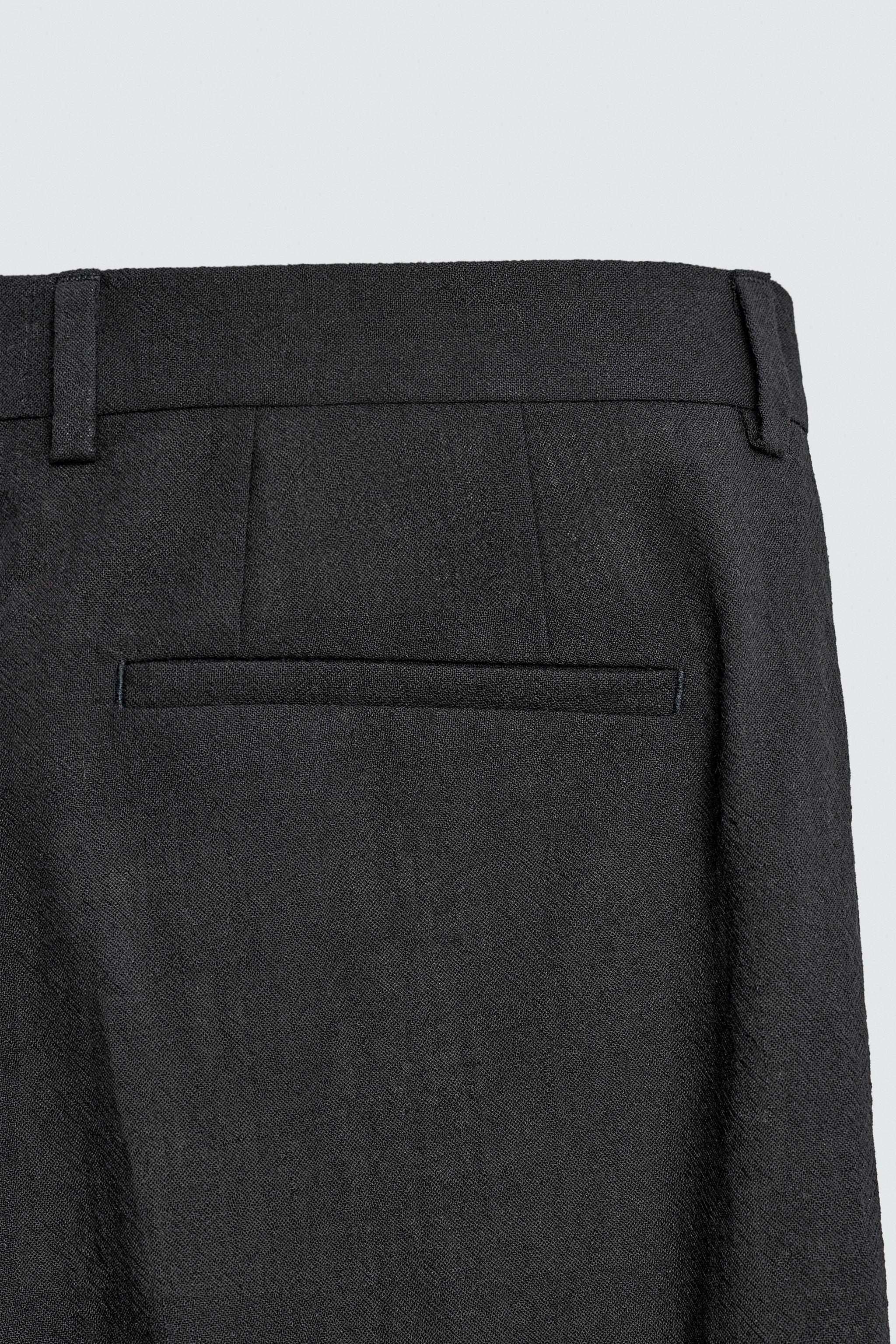 PANTALON DE COSTUME STRUCTURÉ EN 100% LAINE