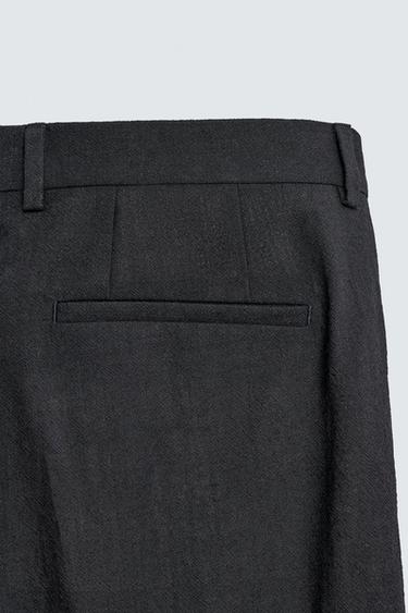PANTALON DE COSTUME STRUCTURÉ EN 100% LAINE - Noir de Zara - Image 7