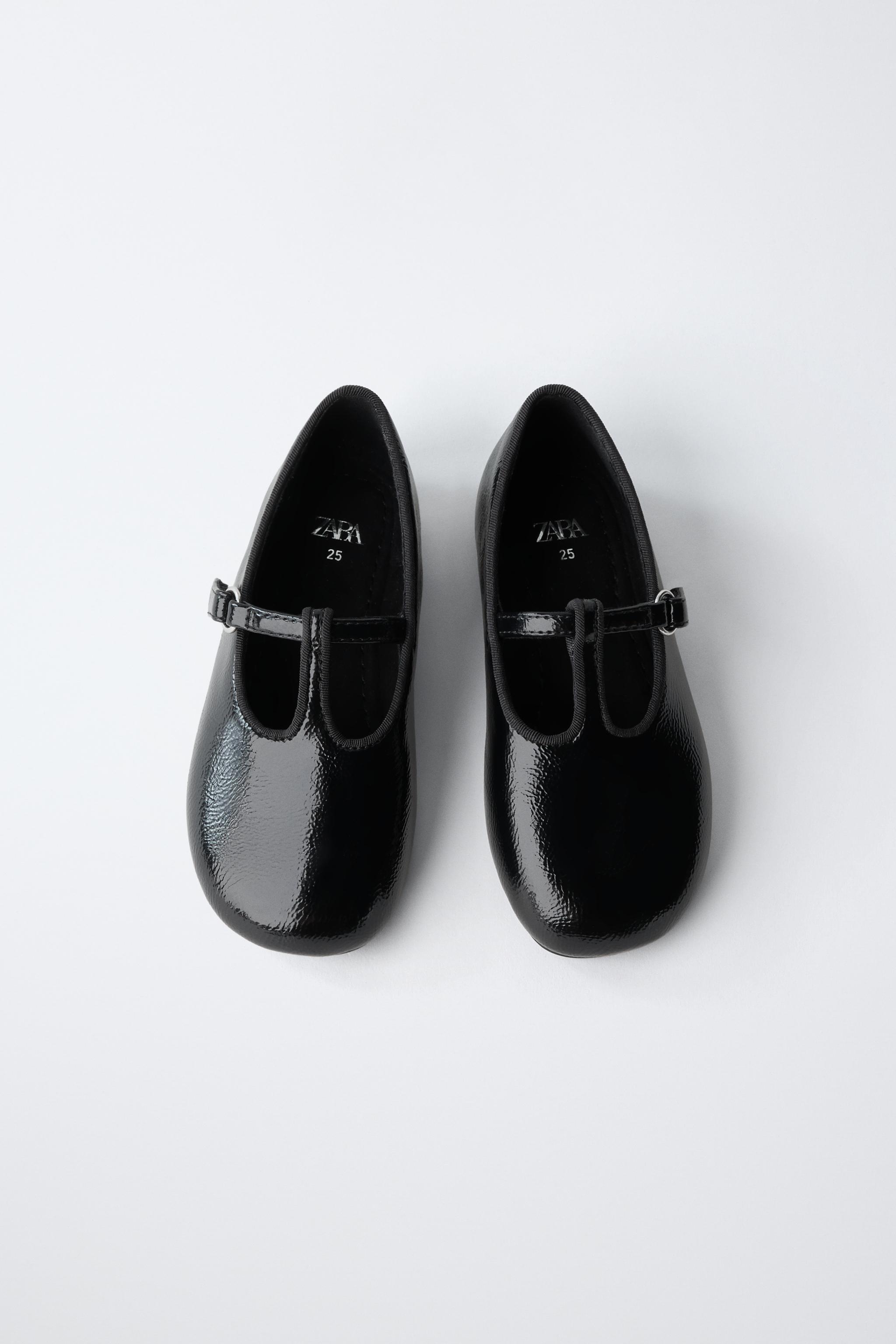Обувь Zara PATENT BUCKLE BALLET FLATS — фото 4