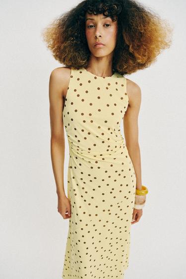 FLOWING DOTS DRESS - Yellow by Zara - Image 1
