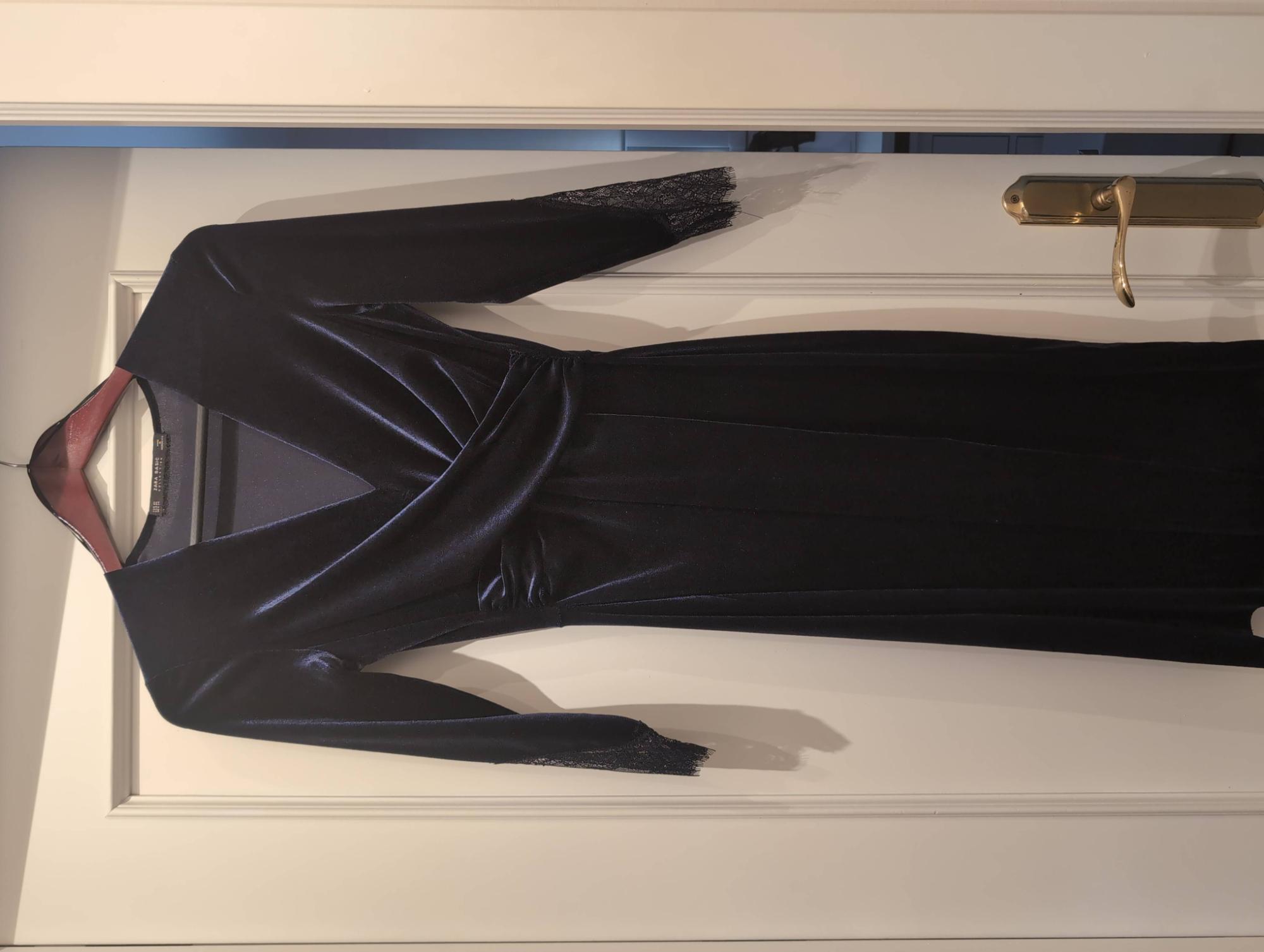 CROSSOVER VELVET DRESS SECOND HAND | Zara Preowned