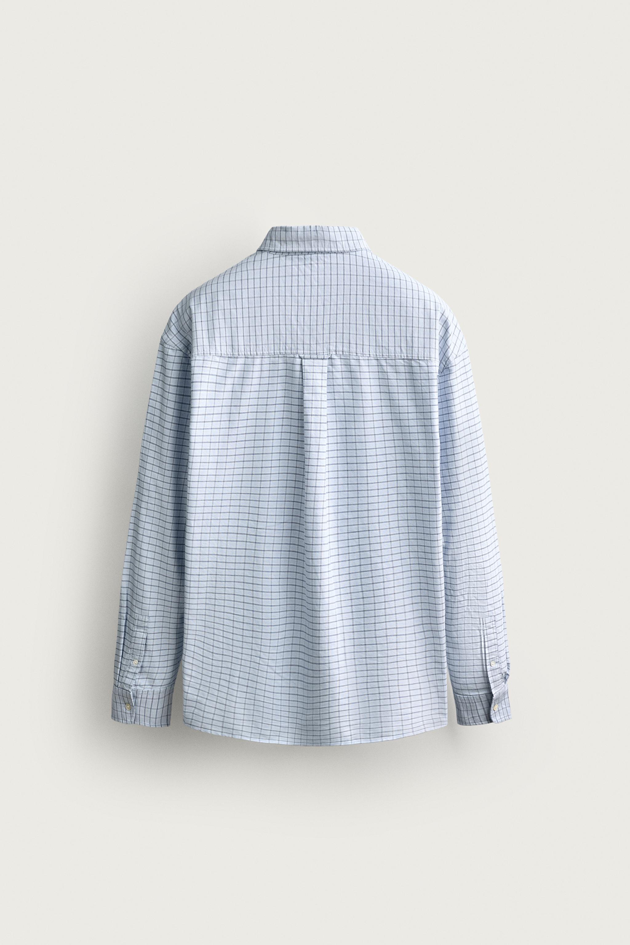 RELAXED FIT OXFORD SHIRT — Sky blue
