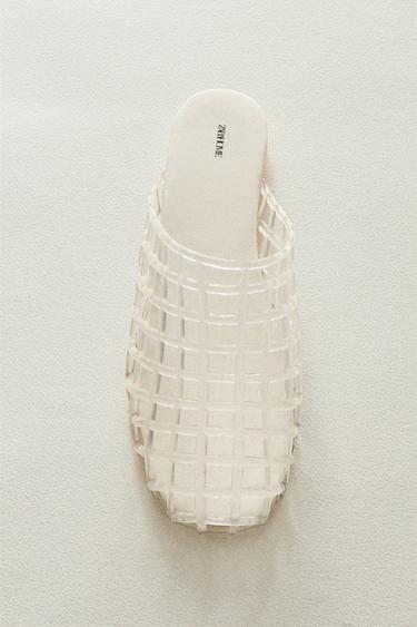 OFFENE PANTOFFELN JELLY - Weiß von Zara