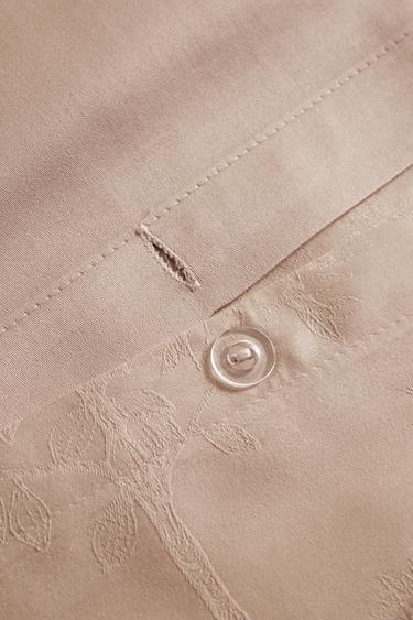 SATEEN JACQUARD DUVET COVER - Pink by Zara