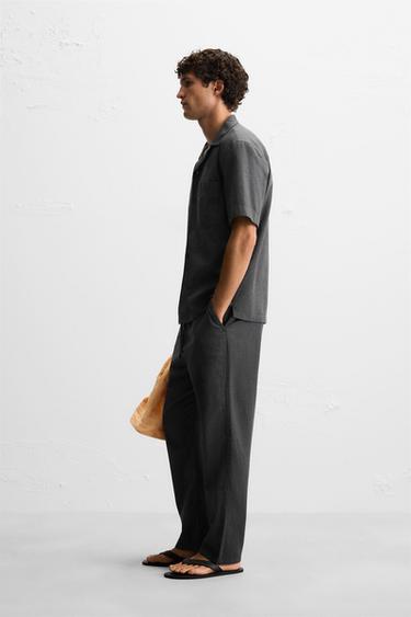 COTTON/LINEN TROUSERS - Grey by Zara - Image 3