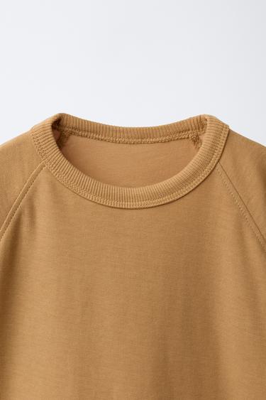 TWO-PACK OF RAGLAN SLEEVE LOGO T-SHIRTS - Khaki by Zara - Image 3