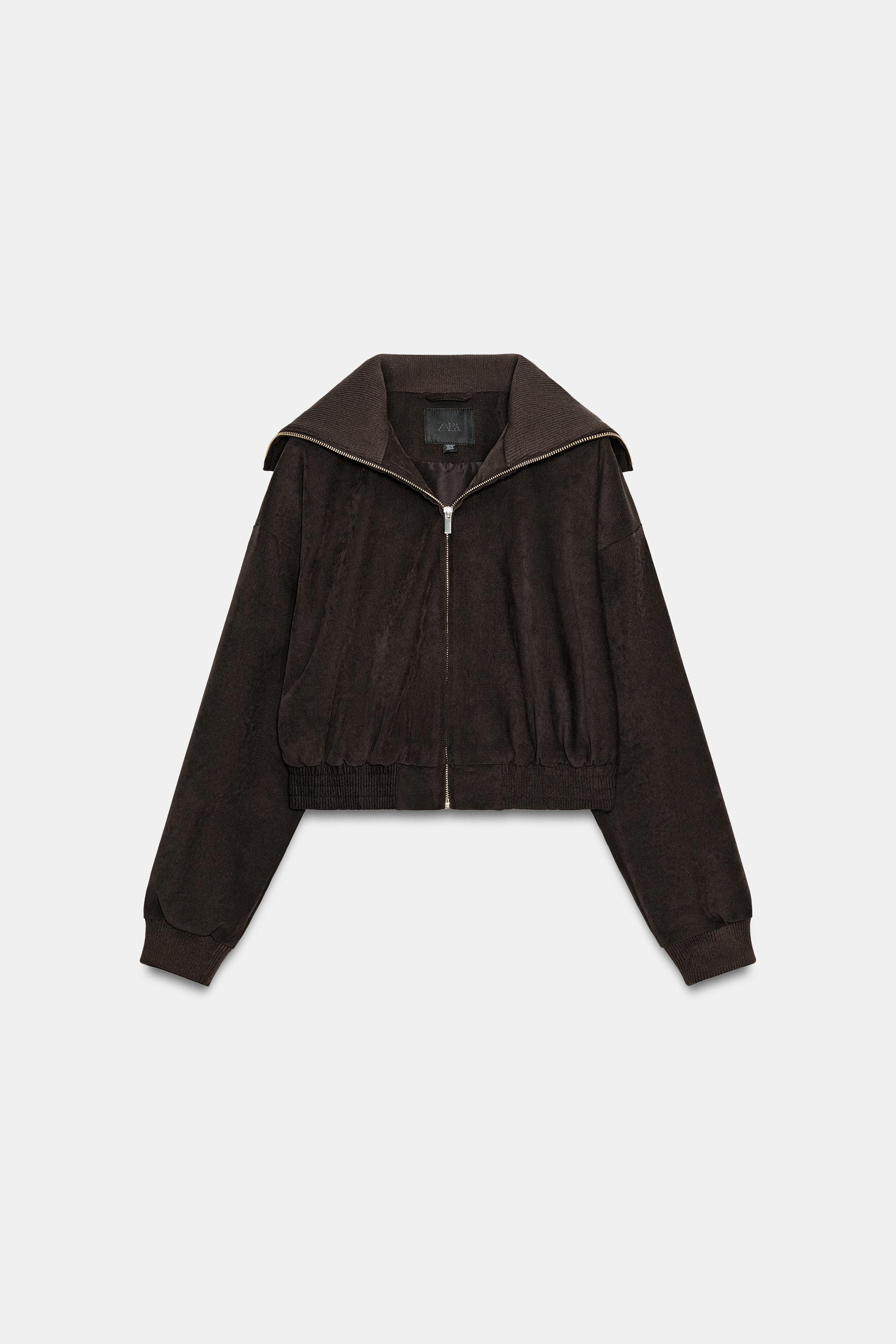 CROPPED RIB-COLLAR JACKET