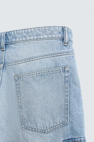 SHORT EN JEAN CARGO - Bleu clair de Zara - Image 8
