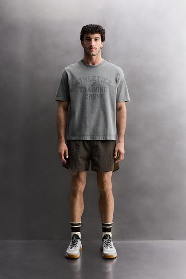 CAMISETA ALGODÓN TRAINING - Gris antracita de Zara