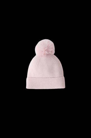 STRICKMÜTZE MIT BOMMEL - Rosa von Zara