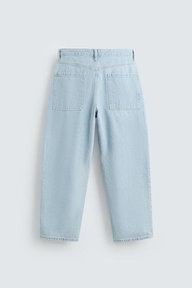 TAPERED WIDE-LEG JEANS - Light blue de Zara - Image 7