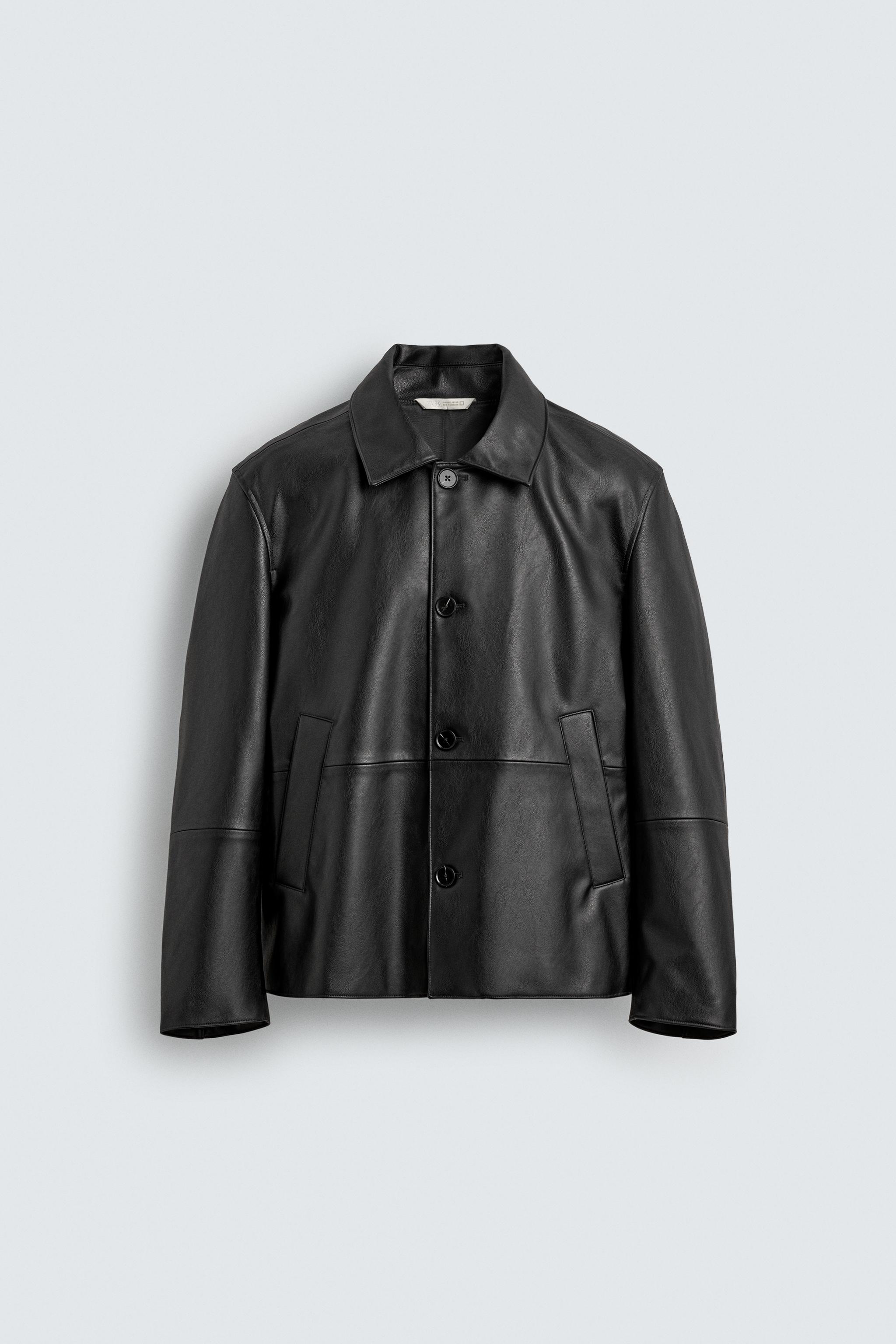 プロフィールご覧下さい。ZARA ジャケット　アウター　Ｌ 黒　値下げ交渉可⭐︎ ZARA】フェイクレザージャケット ブラック | 4391/892/800 (ZARA