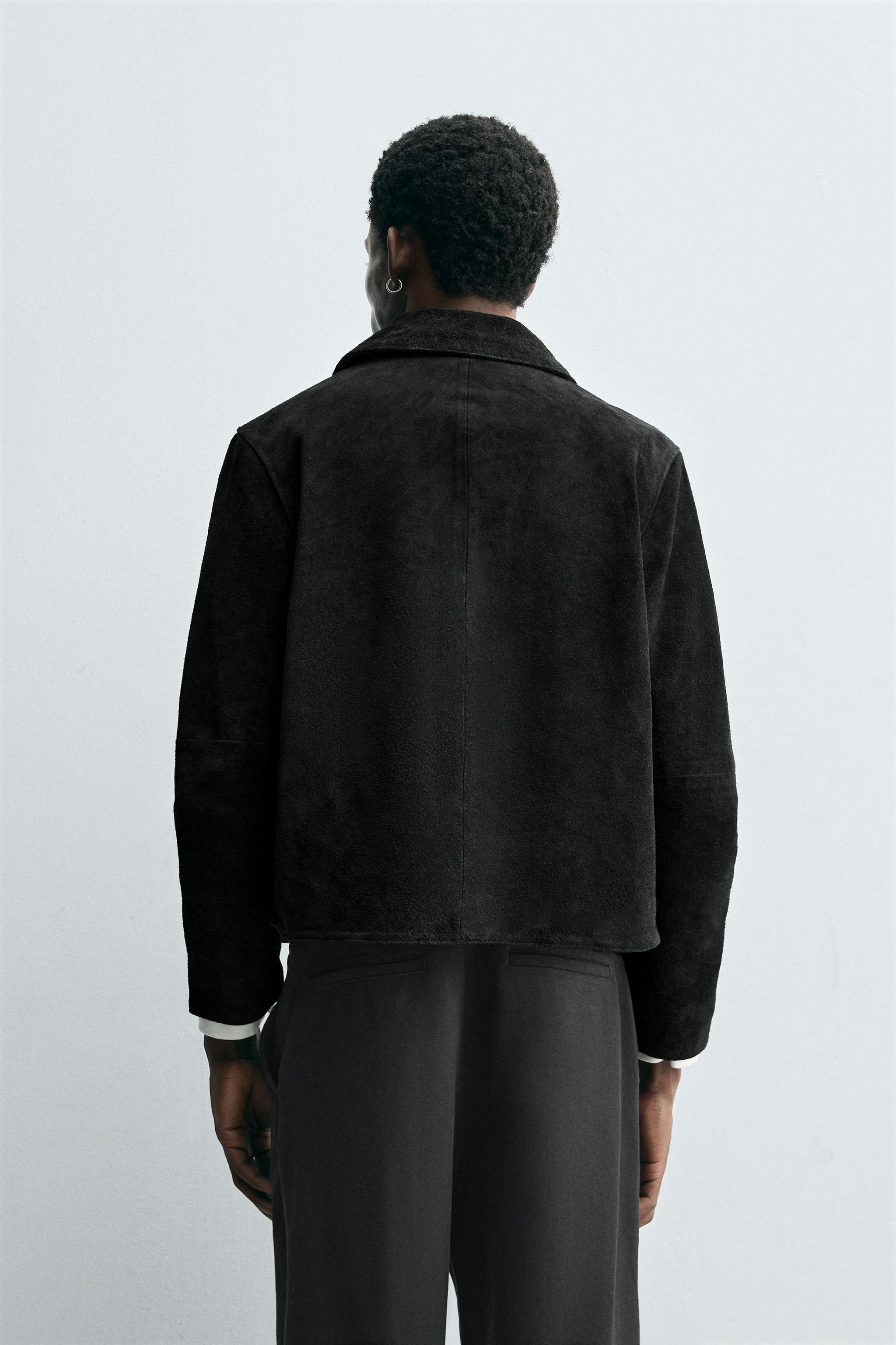SPLIT SUEDE LEATHER JACKET - Black | ZARA United States