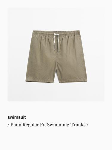 Zara Plain regular fit swimming trunks - 598