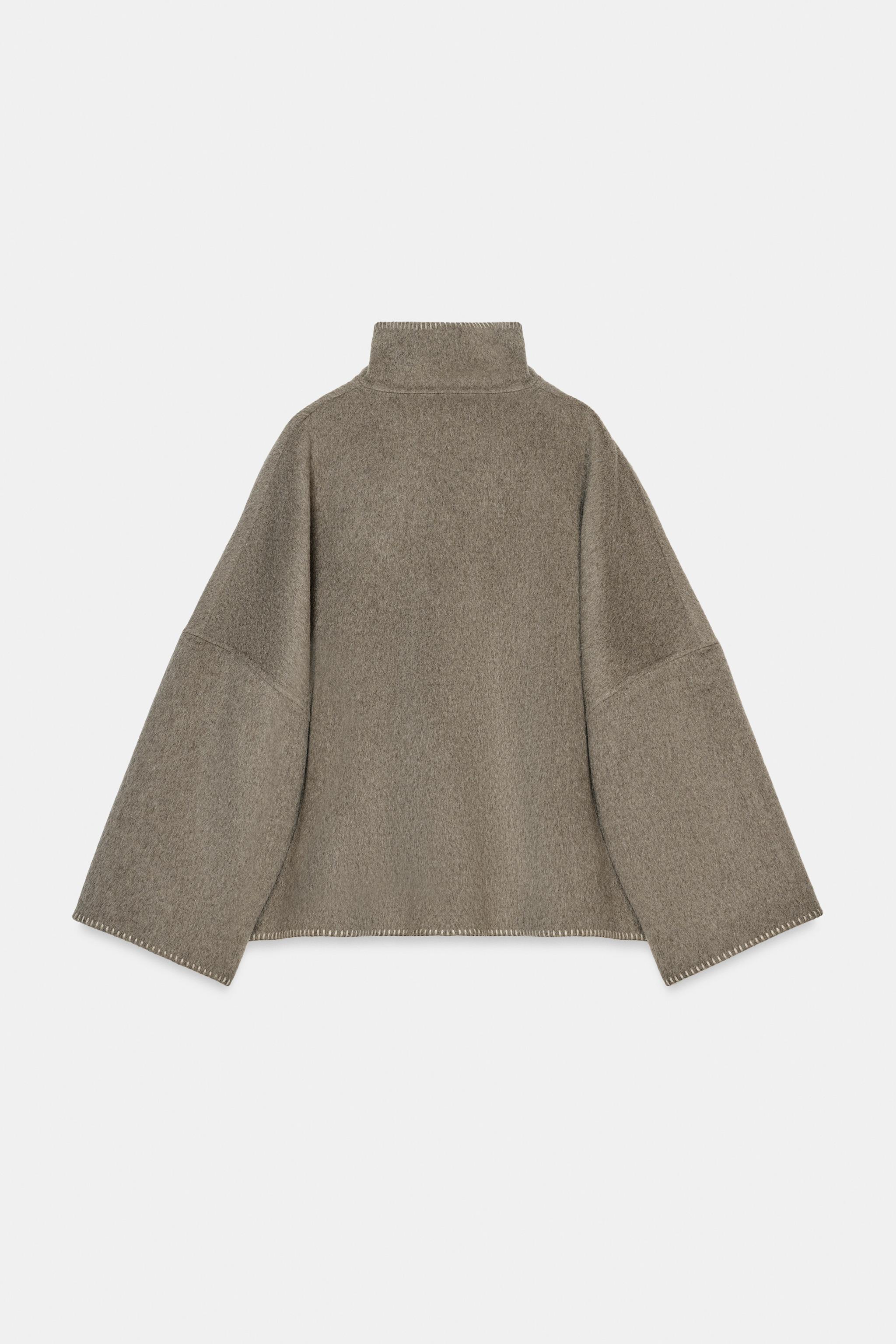 VESTE MÉLANGE DE LAINE SURPIQÛRES ZW COLLECTION