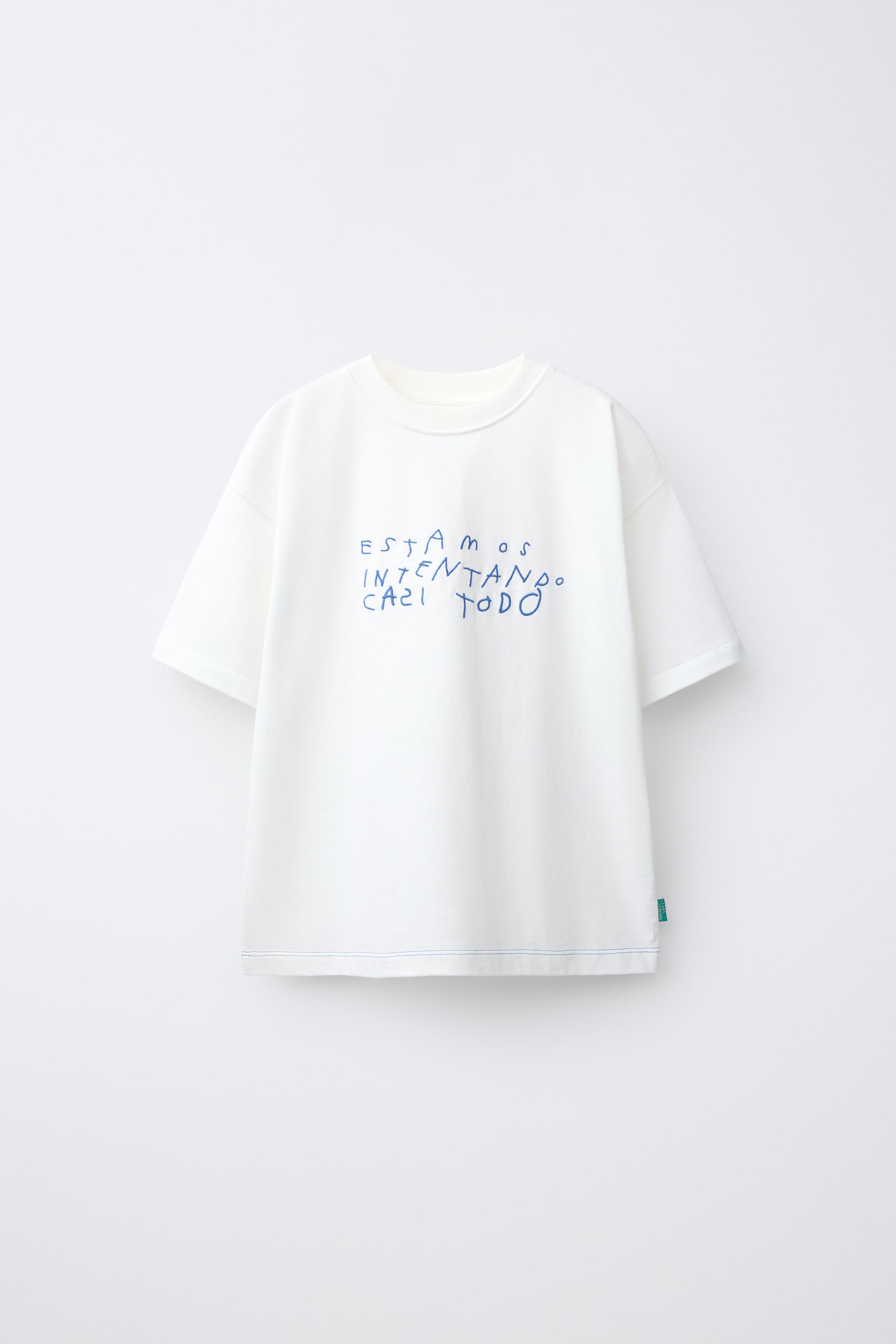 CLARA CEBRIAN © EMBROIDERED AND PRINTED T-SHIRT — White