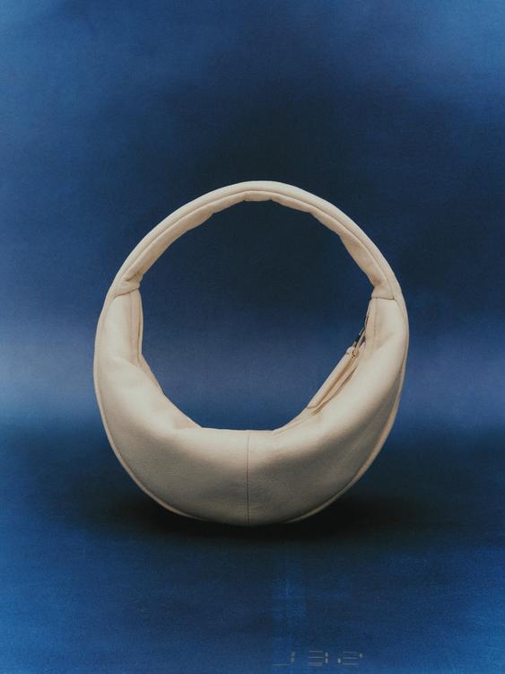 Mini nappa leather half-moon bag from Zara - $290