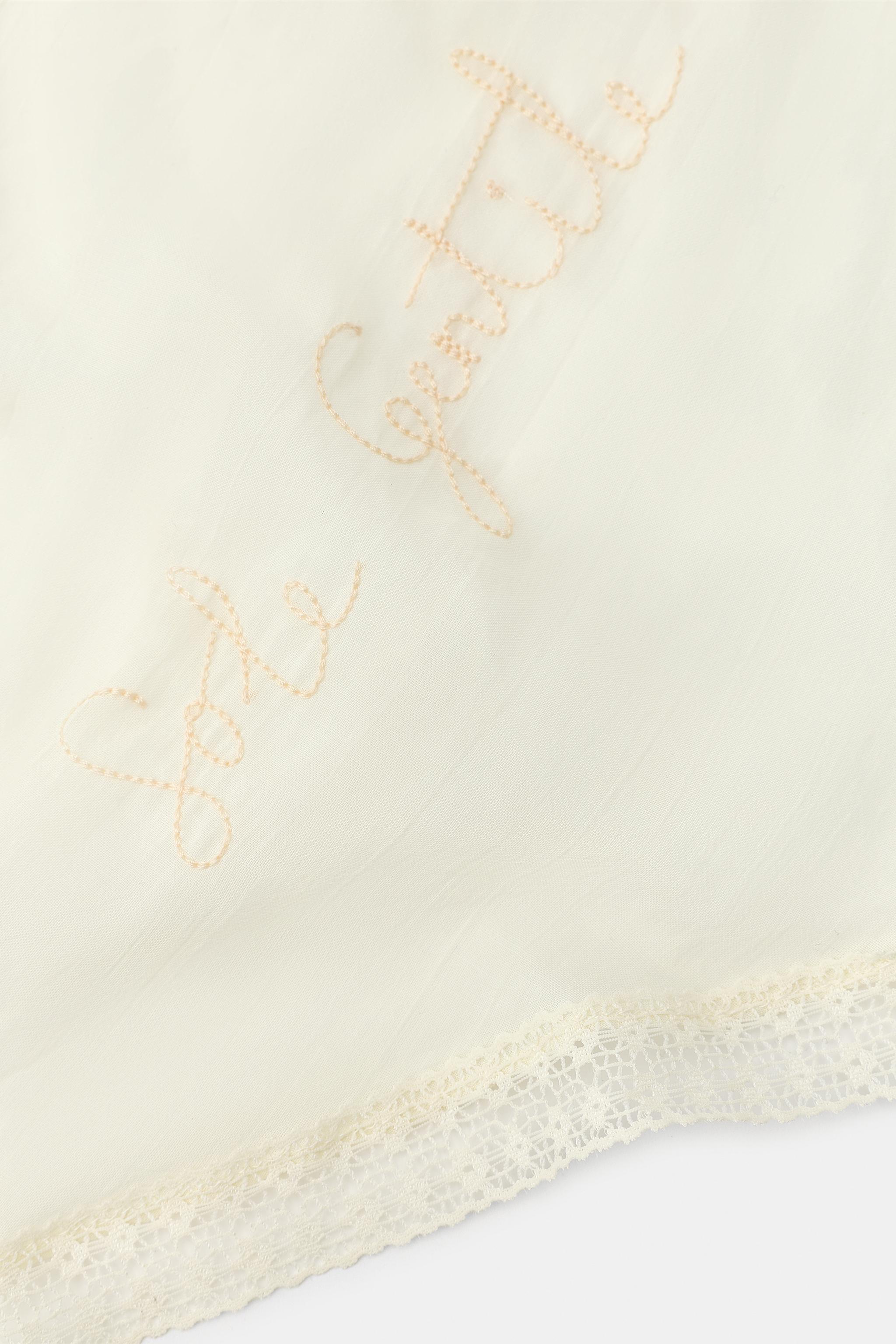 Женские аксессуары Zara EMBROIDERED LACE BANDANA SCARF — фото 3