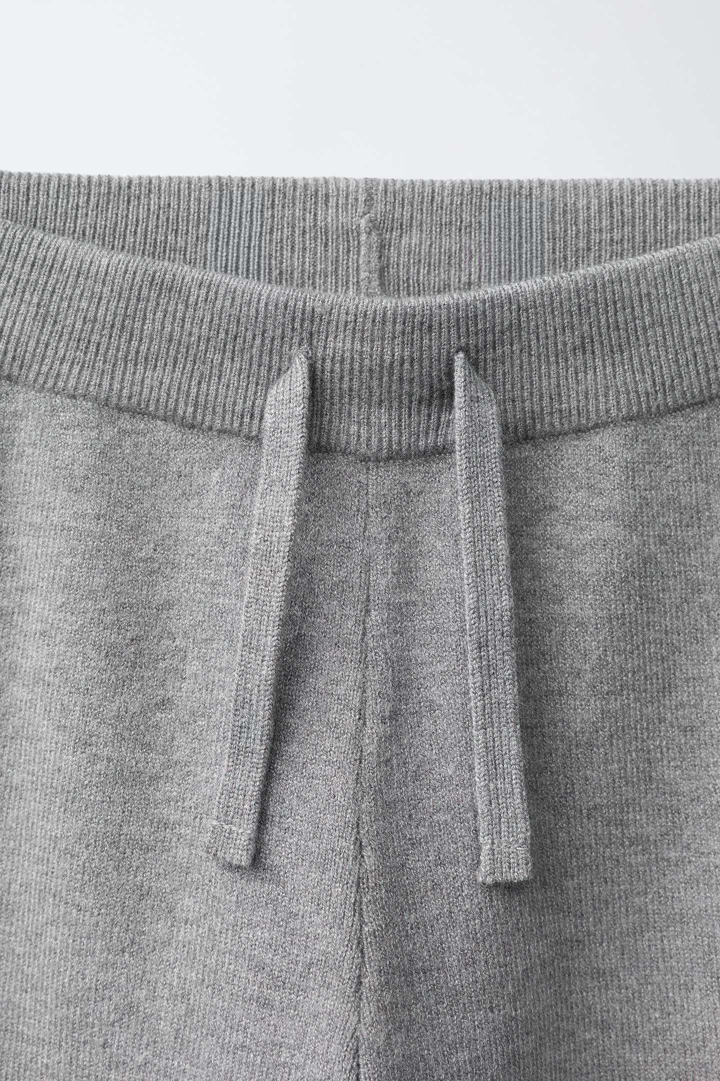 Детские брюки Zara Knit Jogger, цвет: Серый меланжевый — фото 3