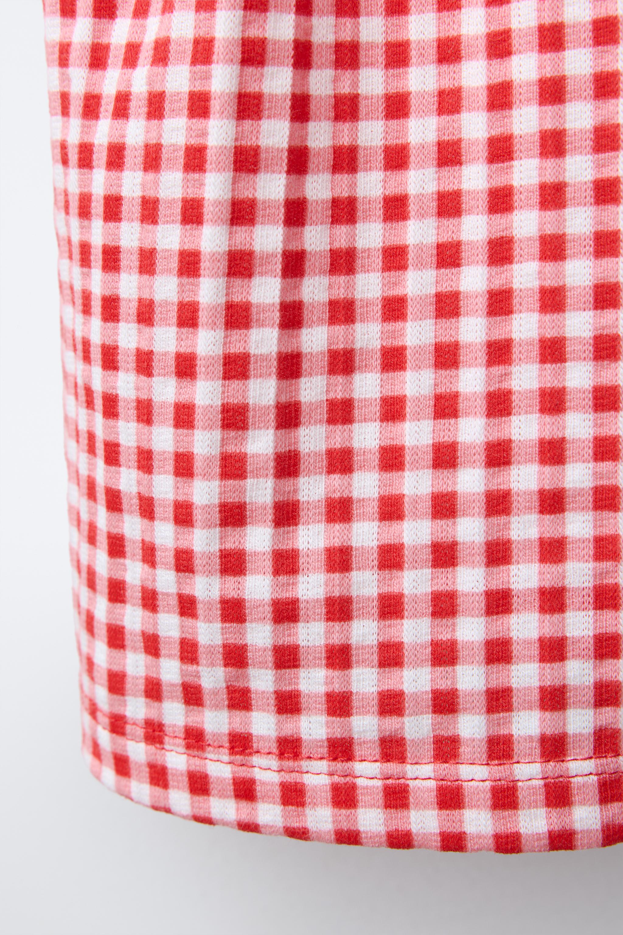 GINGHAM CROCHET DRESS
