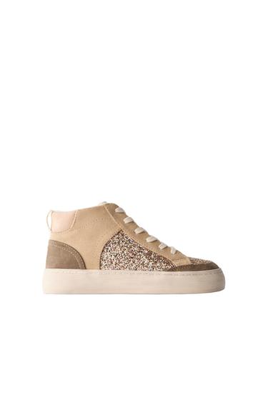 BOTIN DEPORTIVO BRILLOS - Marrón de Zara