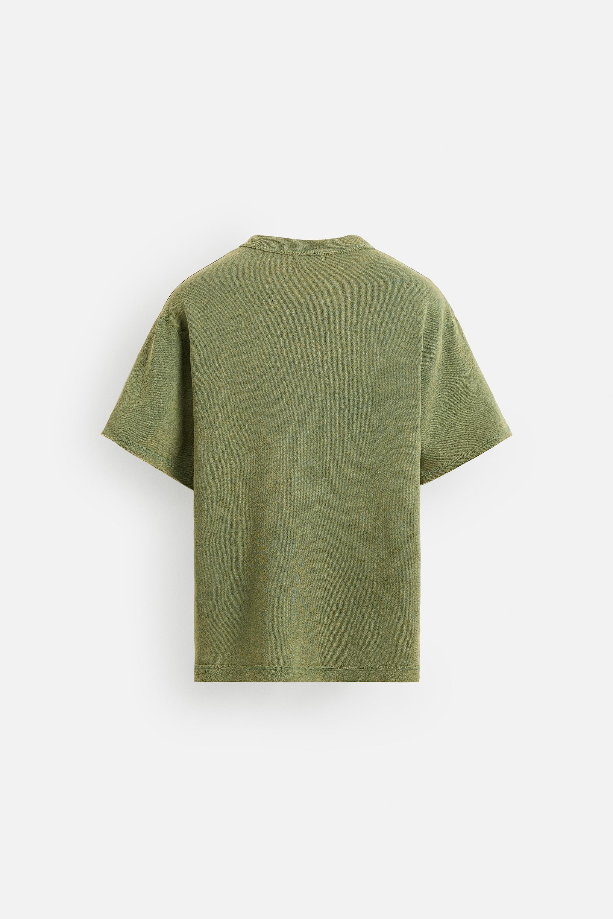 ★ZARA★ CONTRAST PRINT KNIT T-SHIRT CONTRAST PRINT KNIT T-SHIRT - Brick | ZARA Canada