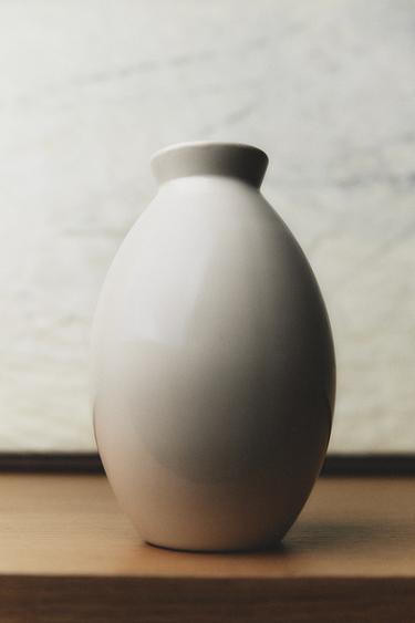 STONEWARE VASE - Ecru by Zara